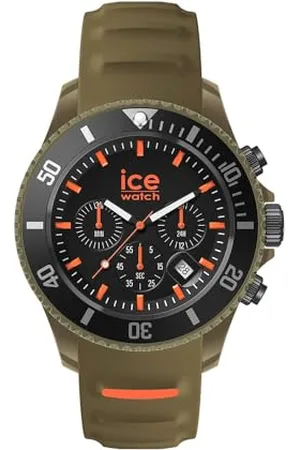Ice-Watch ICE chrono Khaki orange - Mieszany zegarek z plastikowym paskiem - 021427 (Medium)