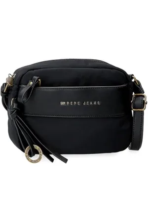 Pepe Jeans Morgan Torba na ramię Czarna 21x14x5 cm Poliester z Detalami ze Sztucznej Skóry by Joumma Bags, , Talla única, torebka na ramię