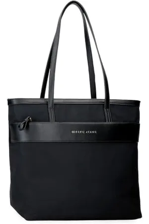 Pepe Jeans Morgan Torba na ramię 15,6 cala Czarna 34X32X14 cm Poliester z Detalami ze Sztucznej Skóry by Joumma Bags, , Talla única, torba tote