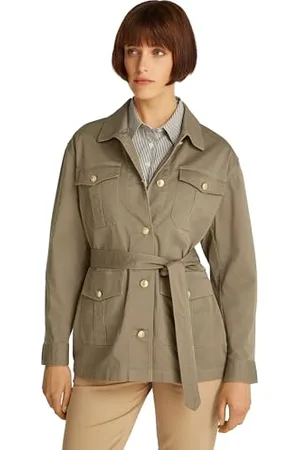 Tommy Hilfiger Damska kurtka użytkowa ze złotym guzikiem WW0WW45933, , M