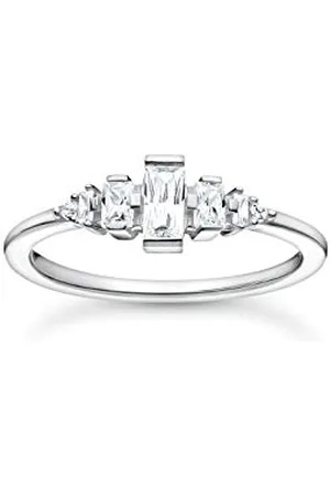 Thomas Sabo Damski pierścionek vintage biały kamień srebro próby 925 TR2347-051-14, 52, Metal, Cyrkonia