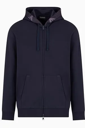Emporio Armani Męska bluza z kapturem i zamkiem błyskawicznym, , M