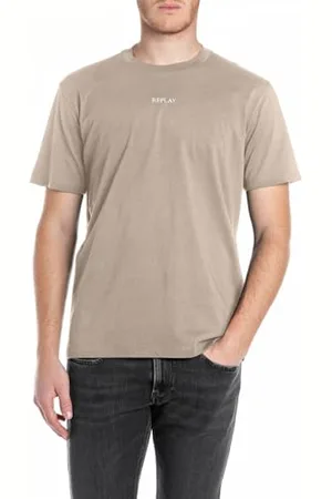 Replay Basics T-shirt męski Crew Neck z bawełny, , 3XL