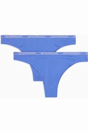 Emporio Armani Damskie 2-pak brazylijskich majtek, Lapis/Lapis, L, Lapis/Lapis, L