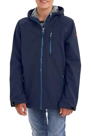 Killtec Chłopięca kurtka softshell/kurtka outdoorowa z kapturem Boys kurtka softshell, granatowa, 128, 37768-000