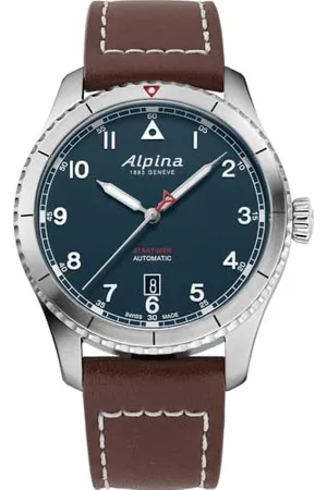 Alpina Męski zegarek kwarcowy analogowy z paskiem ze stali nierdzewnej mid-39657