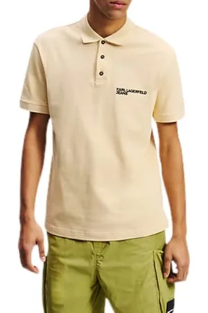 Karl Lagerfeld Regular Pique Polo, męski, brązowy, polo, , M