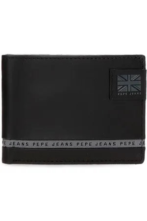 Pepe Jeans Pasek poziomy portfel z portmonetką czarny 11x8x1 cm Skóra by Joumma Bags, , Talla única, Poziomy portfel z portfelem