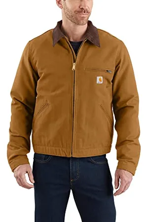 Carhartt Mężczyźni Duck Detroit Kurtka, Brązowy ( Brown), XXL