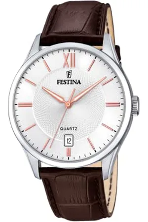 Festina Męski analogowy zegarek kwarcowy ze skórzanym paskiem F20426/4, bransoletka