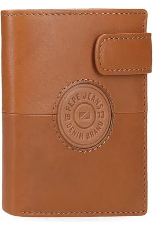 Pepe Jeans Cracker Pionowy portfel z uchwytem na karty i zapięciem zatrzaskowym Beżowy 8,5x10,5x1 cm Skóra by Joumma Bags, , Talla única, Pionowy portfel z uchwytem na karty i zapięciem na zatrzask