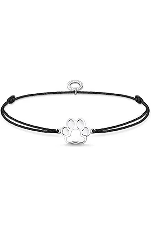 Thomas Sabo Bransoletka łapa czarna z nylonu i srebra wysokiej próby 925, 20 cm, LS123-173-5-L20V