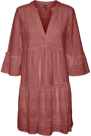 VERO MODA Vmhoney Lace 3/4 V-Neck Tunic WVN, , XS