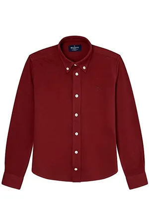 Hackett Chłopięca Garment Dyed Pique Shirt, , 24 miesi?cy