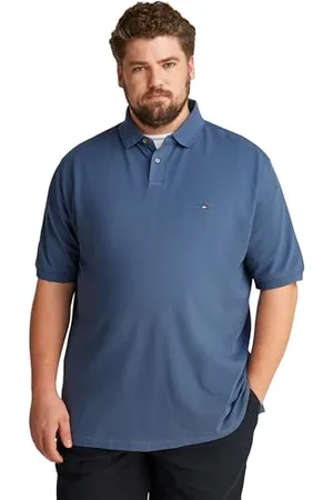 Tommy Hilfiger Męskie BT - 1985 REGULAR POLO -B MW0MW36066 S/S Polo, Niebieskie, 5XL, , 5XL