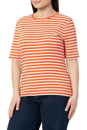 GANT SLIM STRIPED 1X1 RIBBED SS T-SHIRT, , XL