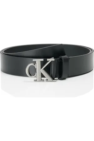 Calvin Klein 8719965074583 Męska klamra MONOGRAM PLAQUE 35MM LV04G7010G stały pasek, fioletowy (czarny/antyczny srebrny), 100, , 100