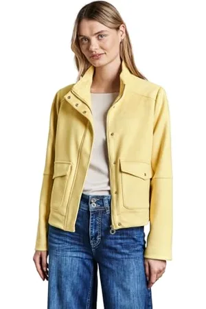 Street one Damska A212366 krótka kurtka welurowa, Vanilla Yellow, 42, , 42