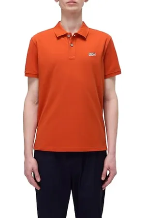 Napapijri Koszulka polo z krótkim rękawem, pomarańczowa, XXL dla mężczyzn, Pomarańczowe, XXL