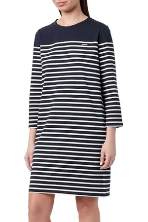 GANT REG 3/4 SLEEVE BRETON DRESS, , M