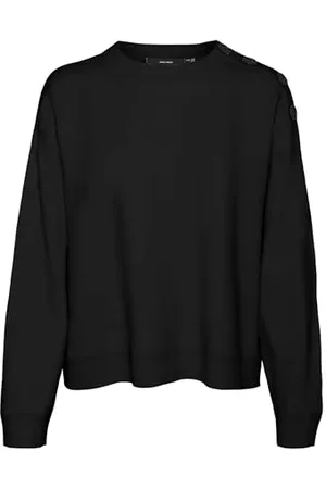 VERO MODA Vmsaba Ls O-Neck Button sweter z dzianiny Ga Noos, , S