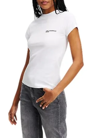 Karl Lagerfeld Koszulka damska z krótkim rękawem Slim Short Sleeve Tee, , S