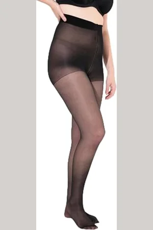 Ulla Popken Damskie duże rozmiary, duże rozmiary, plus size, rajstopy podporowe, 40 den, idealne dopasowanie, lycra, , 48-50
