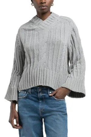 Replay Damski sweter Cropped, , L