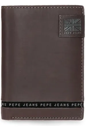 Pepe Jeans Portfel pionowy z portfelem brązowy 8,5x11,5x1 cm Skóra by Joumma Bags, , Talla única, Pionowy portfel z portfelem