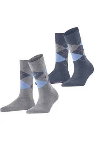 Burlington Kobiety Skarpety Everyday Argyle W So bawełna z wzorem 2 Pak, , 36-41