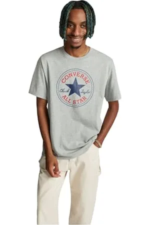 Converse 10025459-A07 Stand FIT Chuck Patch Core tee VGH T-Shirt Unisex Dorosły Charcoal/Red Rozmiar M, , M