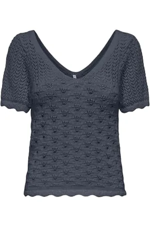 ONLY Onlbecca Life SS V-Neck Top Knt, , XL