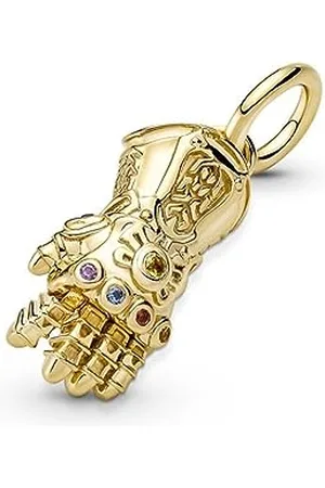 PANDORA Marvel The Avengers Infinity Handschuh Charm-Anhänger aus der Marvel x Kollektion in 14 Karat Vergoldeter Metalllegierung mit Kristallen, 760661C01