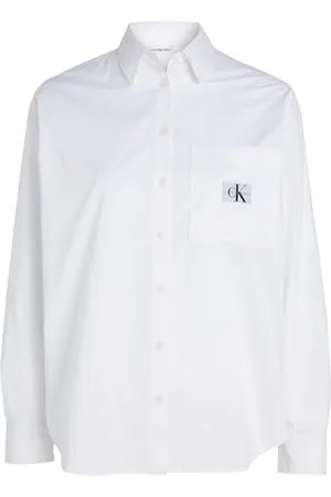 Calvin Klein Jeans Luźna koszulka damska z tkaną etykietą, , L