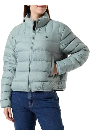 Calvin Klein Jeans Damska kurtka puchowa UL SHORT PUFFER, ciemnoszara, 3XL, , 3XL duże rozmiary