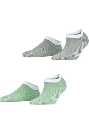 ESPRIT Kobiety Skarpety do trampek Fine Stripe Multipack W Sn Bawełna krótkie z wzorem 2 Pak, , 35-38