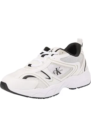 Calvin Klein Jeans Męskie tenisówki retro Tennis MESH ML YM0YM01260, białe (jasnobiałe/czarne), 39 EU, , 39 EU