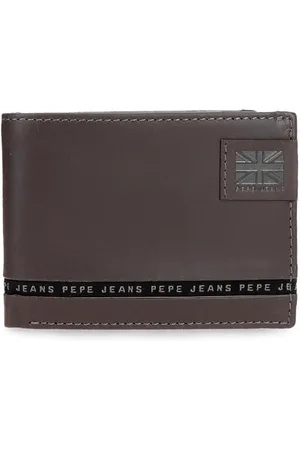 Pepe Jeans Pasek poziomy portfel z portmonetką brązowy 11x8x1 cm Skóra by Joumma Bags, , Talla única, Poziomy portfel z portfelem
