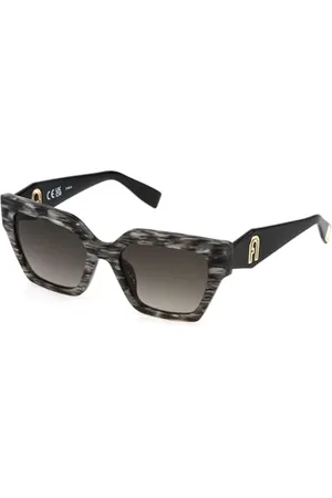 Furla Okulary przeciwsłoneczne SFU811 w paski szare 54/19/140 damskie, , 54/19/140