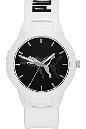 PUMA Zegarek Reset dla kobiet, mechanizm kwarcowy z paskiem z poliuretanu, silikonu, skóry lub stali nierdzewnej, , 36MM