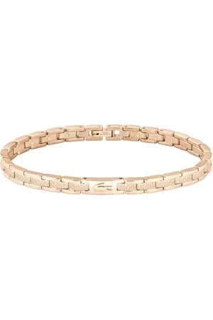 Lacoste METROPOLE Collection Link Bransoletka ze stali nierdzewnej ozdobiona wzorem petit piqué - dostępna dla niego i dla niej