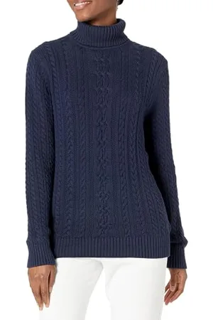 Amazon Damski sweter z golfem wędkarskim (dostępny w rozmiarze plus), , XL