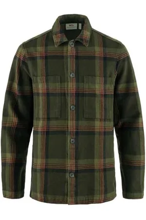 Fjällräven Herren Singi Flanelowa bluza, Deep Forest/Dark Navy, M, , M
