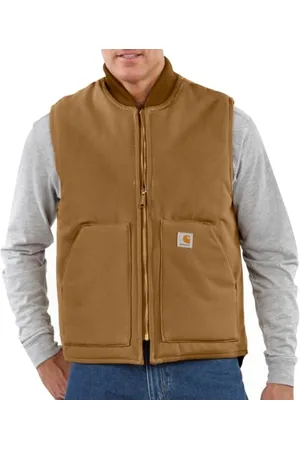 Carhartt V01 Relaxed Fit Firm Duck Insulated Rib Collar Vest, , XXL