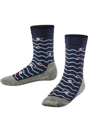 Falke Uniseks - dzieci Skarpety Active Sailing Boats K So bawełna materiał funkcyjny cienkie oddychające 1 Para, , 19-22