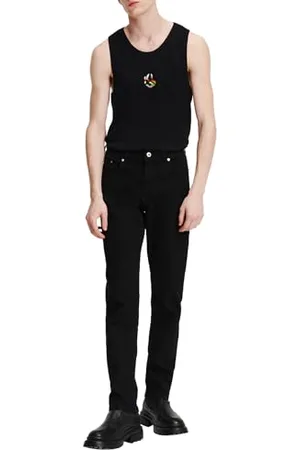 Karl Lagerfeld JEANSY KARL LAGERFELD SLIM LEG DENIM, CZARNY, 2932