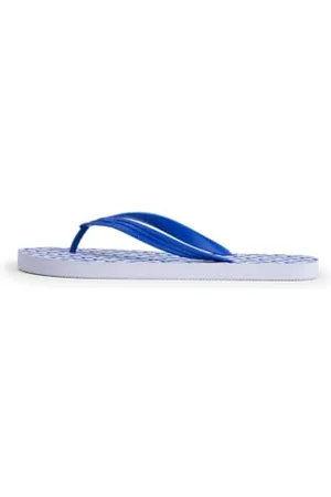 Fila Męskie klapki z logo Troy, White-Palace Blue, 41 EU, , 41 EU