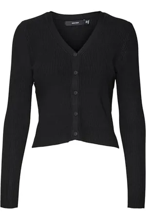 VERO MODA VMGLORY Rib LS kardigan z dekoltem w serek GA NOOS, , L