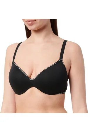 Tommy Hilfiger Damski biustonosz bez fiszbin push up UW0UW05740, czarny, S, , S