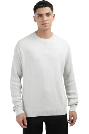 Calvin Klein Jeans Męski sweter MONOLOGO J30J325671, sweter, szary, XXL, , XXL